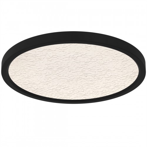 Quoizel Outskirts Integrated LED Earth Black Flush Mount With CCT Switch