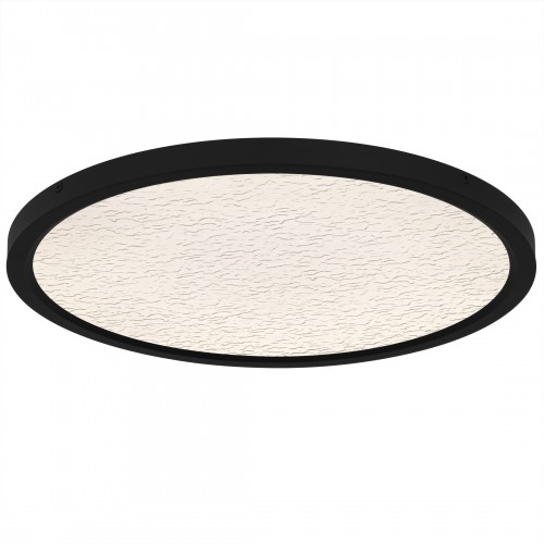 Quoizel Outskirts Integrated LED Earth Black Flush Mount With CCT Switch