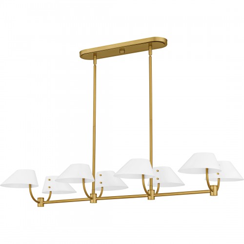 Quoizel Penley 6-Light Brushed Gold Linear Chandelier