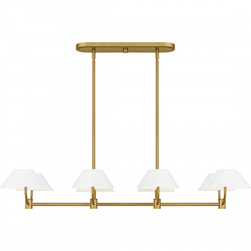 Quoizel Penley 6-Light Brushed Gold Linear Chandelier