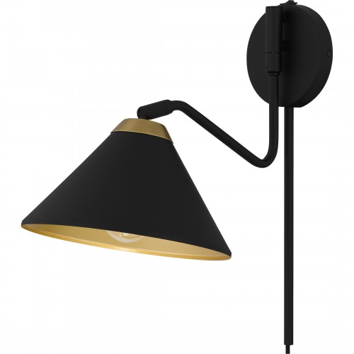 quoizel Alscott 1-Light Matte Black Wall Sconce