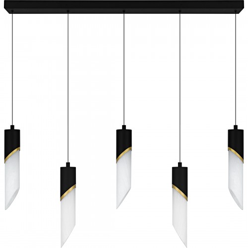 Quoizel Alys 2-Light Matte Black Linear Chandelier