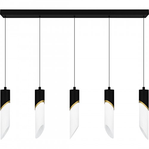 Quoizel Alys 2-Light Matte Black Linear Chandelier