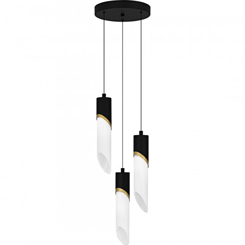 quoizel Alys 3-Light Matte Black Pendant