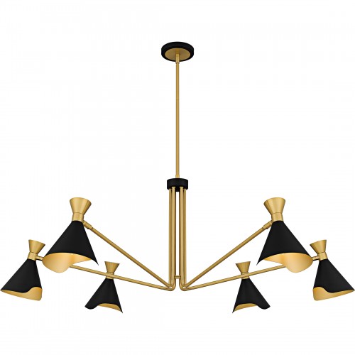 Quoizel Arden 6-Light Matte Black Chandelier