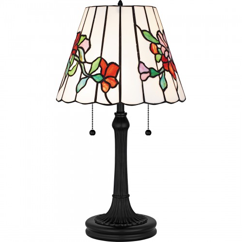 Quoizel Aurora 2-Light Matte Black Table Lamp
