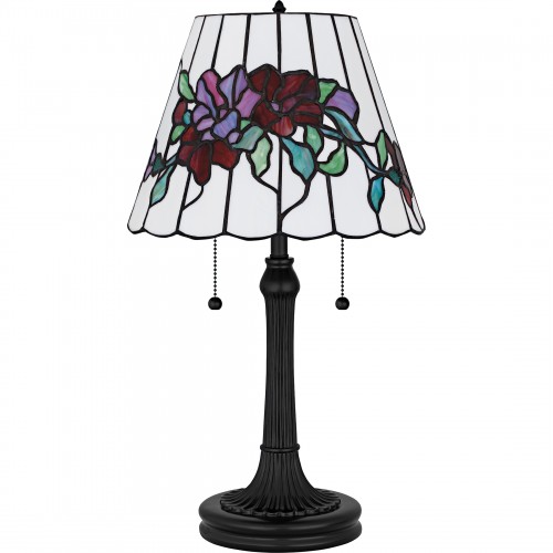 Quoizel Aurora 2-Light Matte Black Table Lamp