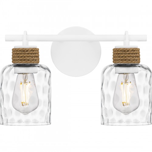 quoizel Baltic 2-Light Matte White Bath Light