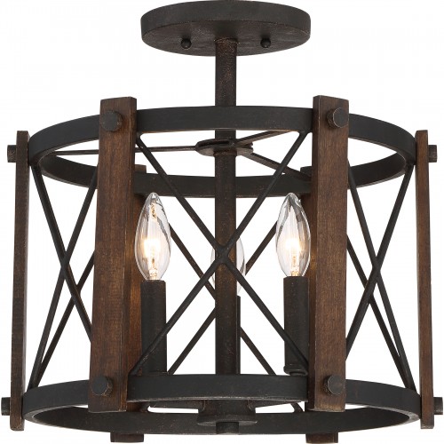 quoizel Baron Semi-Flush Mount