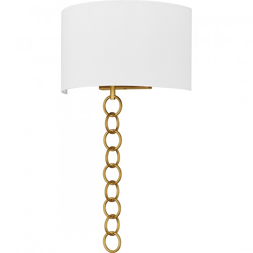 Quoizel Baynes 2-Light Brushed Gold Wall Sconce