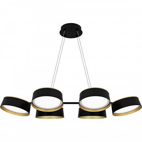 Quoizel Byrnes Matte Black Linear Chandelier