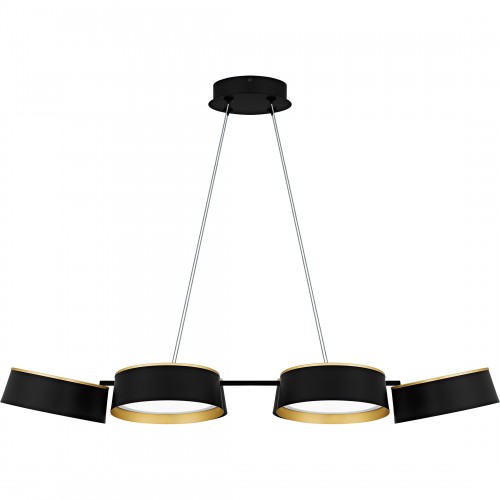 Quoizel Byrnes Matte Black Linear Chandelier