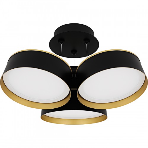 Quoizel Byrnes Matte Black Semi-Flush Mount