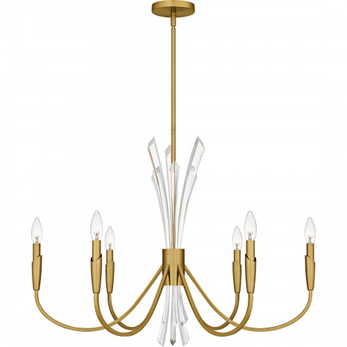 Quoizel Cecily 6-Light Brushed Gold Chandelier