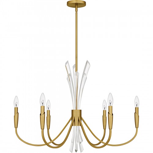 Quoizel Cecily 6-Light Brushed Gold Chandelier