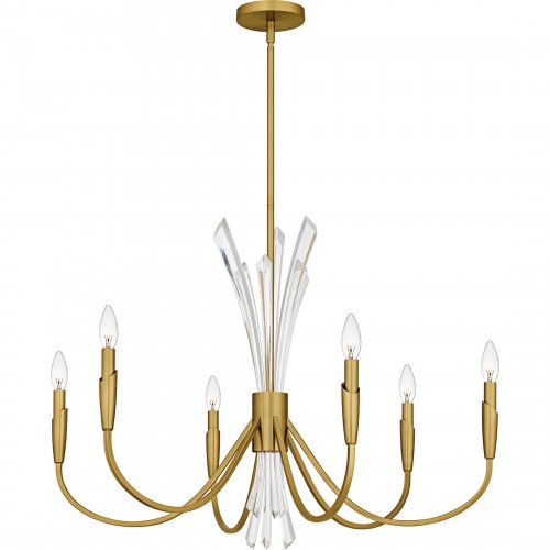 Quoizel Cecily 6-Light Brushed Gold Chandelier