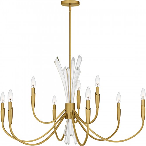 Quoizel Cecily 9-Light Brushed Gold Chandelier