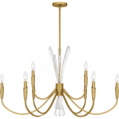 quoizel Cecily 9-Light Brushed Gold Chandelier