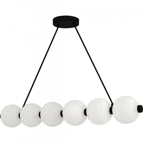 Quoizel Clarendon Matte Black Linear Chandelier