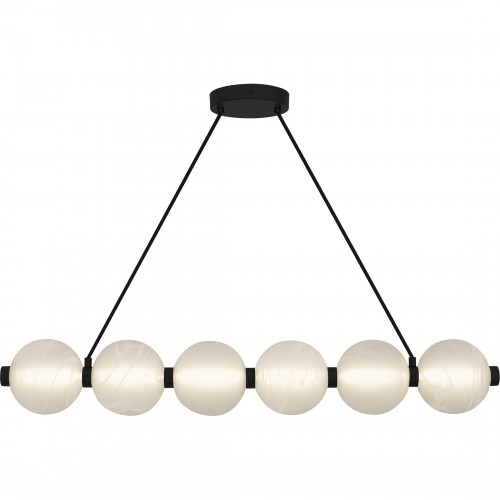 Quoizel Clarendon Matte Black Linear Chandelier