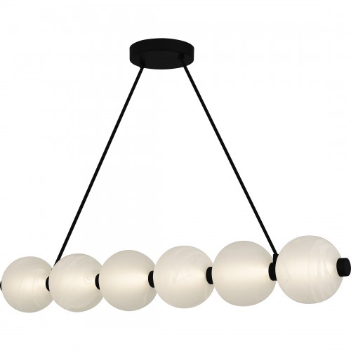 quoizel Clarendon Matte Black Linear Chandelier