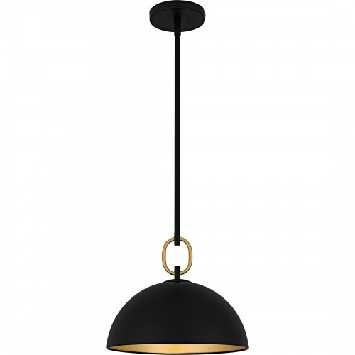 quoizel Cleo 1-Light Matte Black Pendant