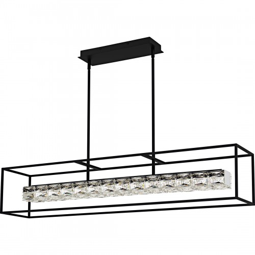 Quoizel Dazzle Matte Black Linear Chandelier