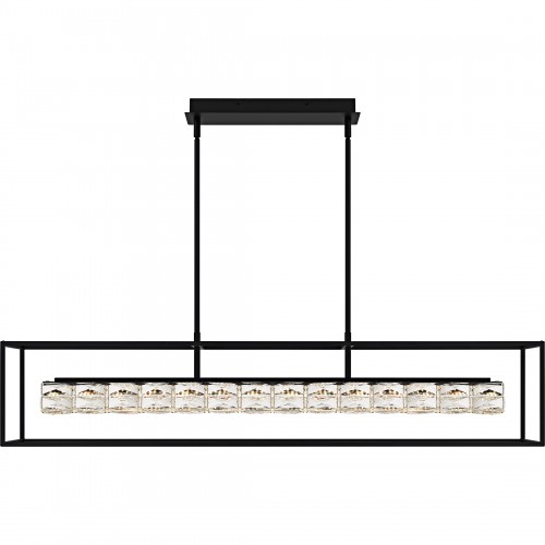 Quoizel Dazzle Matte Black Linear Chandelier