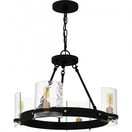Quoizel Gloucester 4-Light Matte Black Chandelier