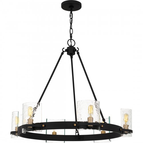 quoizel Gloucester 6-Light Matte Black Chandelier
