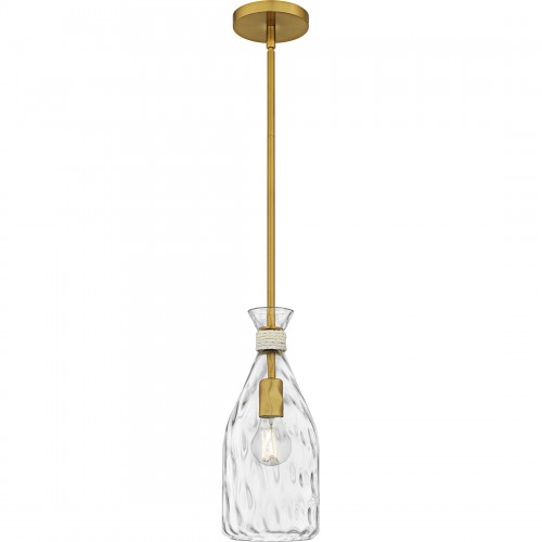 quoizel Govada 1-Light Brushed Gold Mini Pendant
