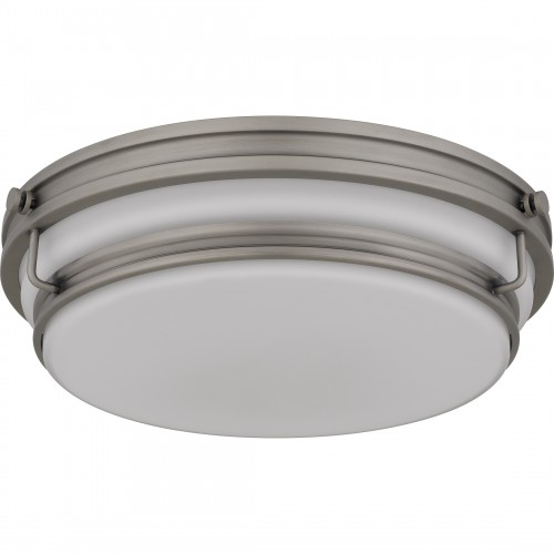 Quoizel Grafton 3-Light Antique Nickel Flush Mount