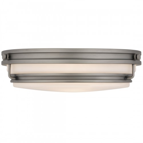 Quoizel Grafton 3-Light Antique Nickel Flush Mount