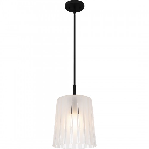 Quoizel Gray 1-Light Matte Black Mini Pendant