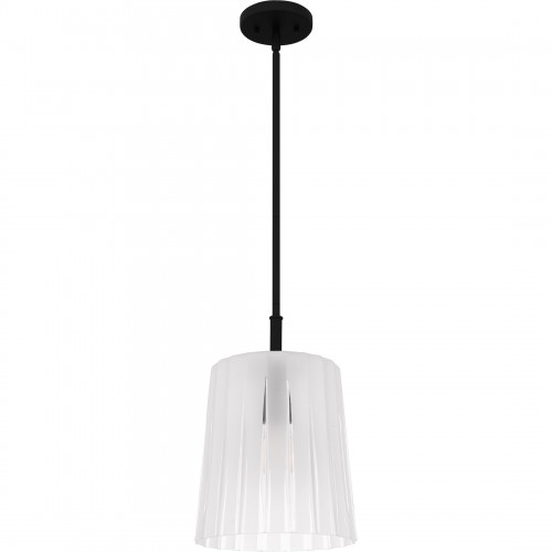 Quoizel Gray 1-Light Matte Black Mini Pendant