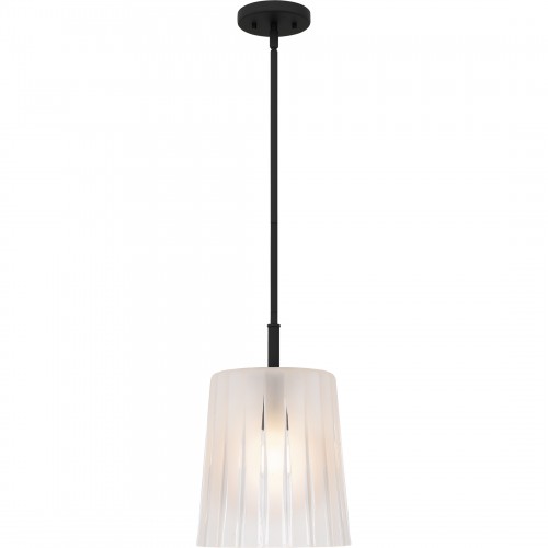 Quoizel Gray 1-Light Matte Black Mini Pendant