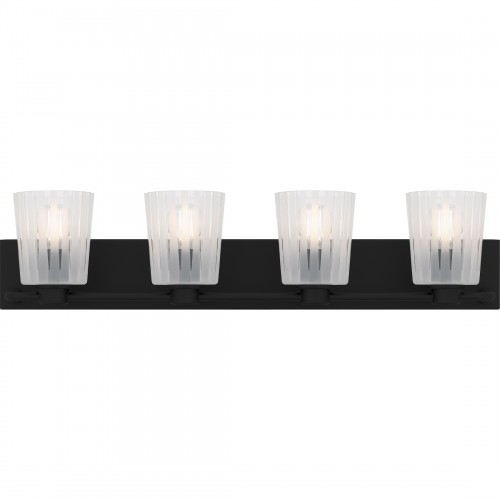 Quoizel Gray 4-Light Matte Black Bath Light