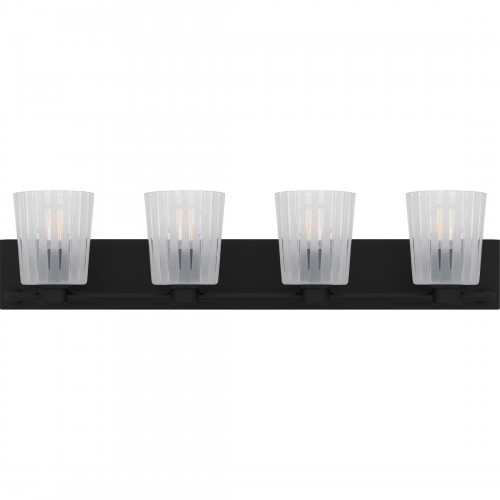 Quoizel Gray 4-Light Matte Black Bath Light