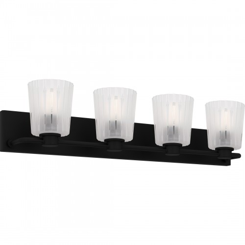 Quoizel Gray 4-Light Matte Black Bath Light
