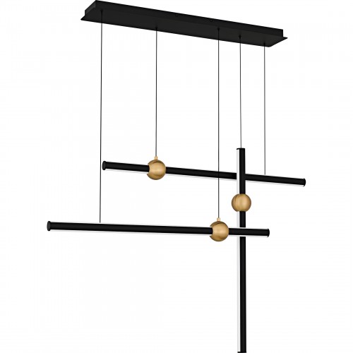 Quoizel Harvick Matte Black Linear Chandelier