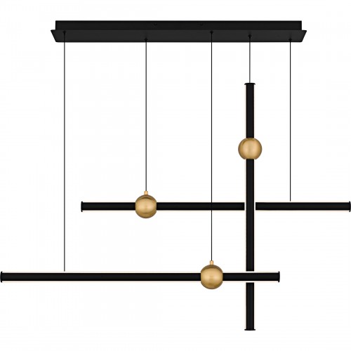Quoizel Harvick Matte Black Linear Chandelier