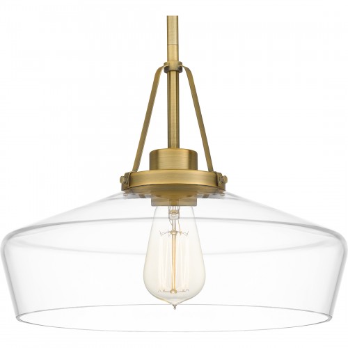 Quoizel Haven 1-Light Aged Brass Pendant Light