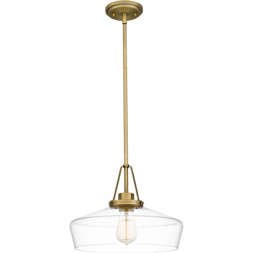 quoizel Haven 1-Light Aged Brass Pendant Light