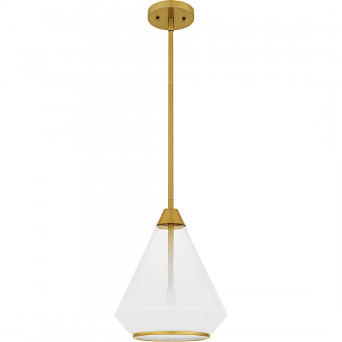 Quoizel Haze 1-Light Brushed Gold Mini Pendant