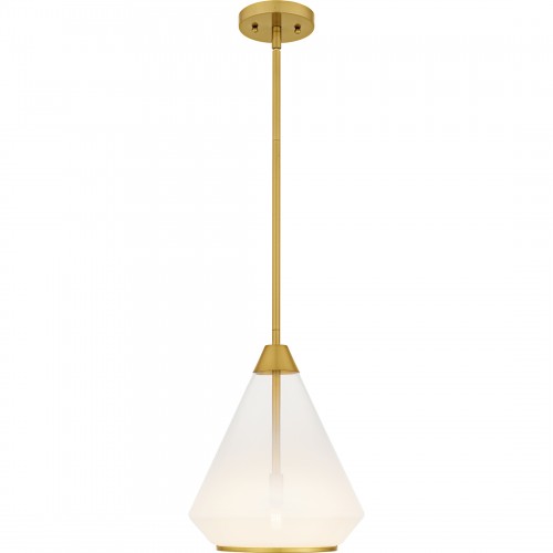 Quoizel Haze 1-Light Brushed Gold Mini Pendant
