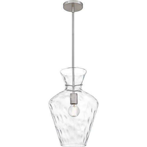 quoizel Hollis 1-Light Brushed Nickel Pendant