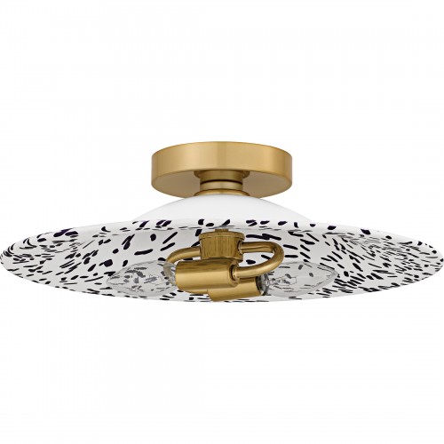 Quoizel Indigo 2-Light Light Gold Flush Mount