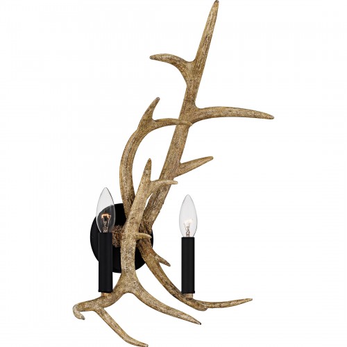 Quoizel Journey 2-Light Earth Black Wall Sconce