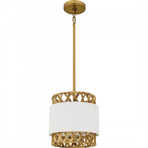 Quoizel Kate 1-Light Brushed Gold Mini Pendant