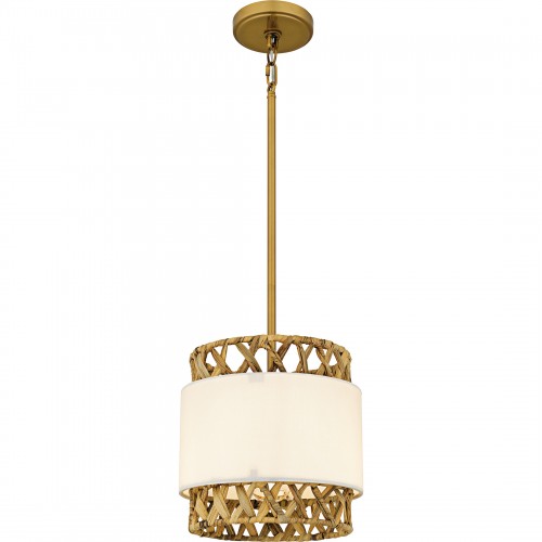 quoizel Kate 1-Light Brushed Gold Mini Pendant